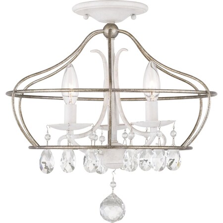 Progress Lighting Fleurette Collection Three-Light Semi-Flush Convertible P350115-151
